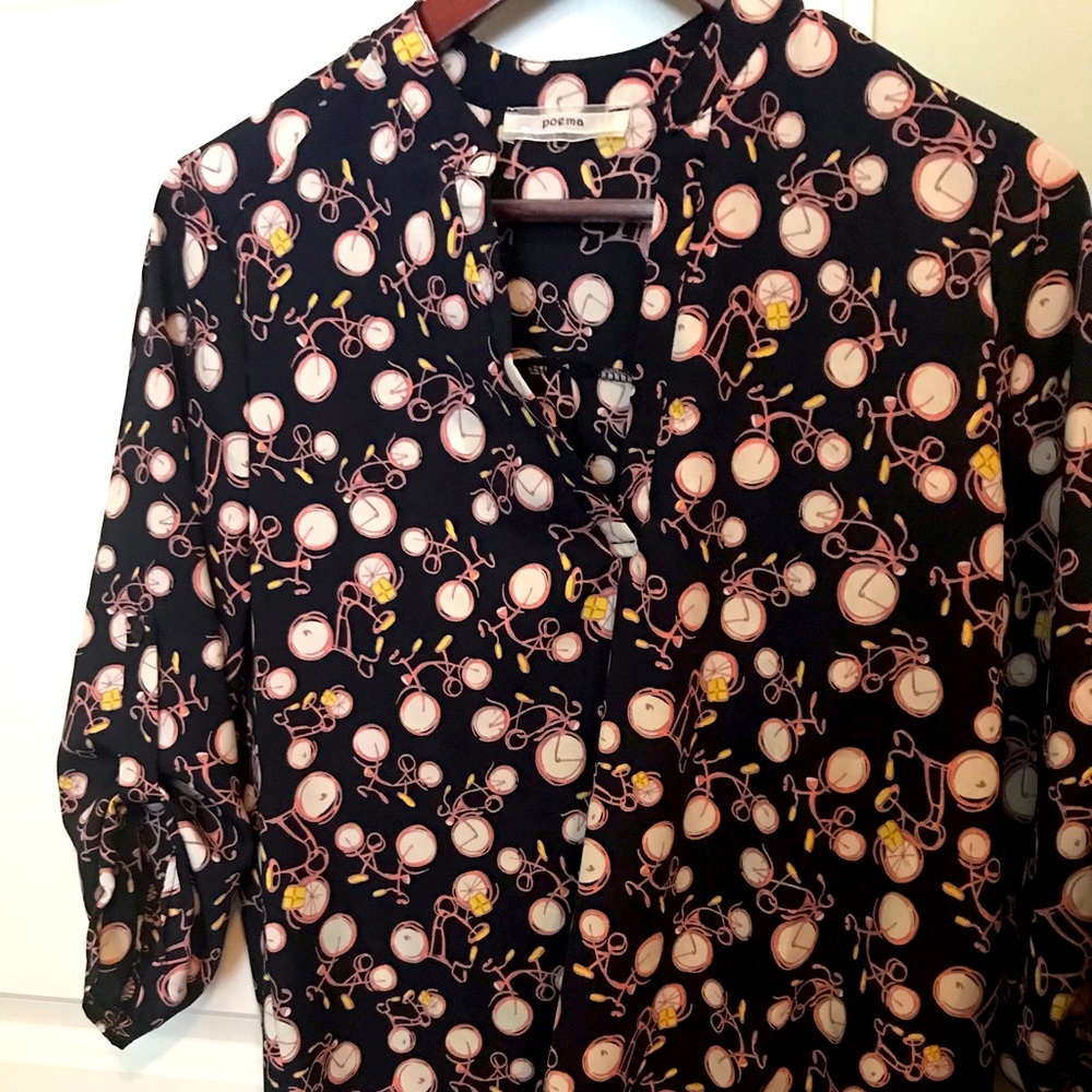 Bicycle print Blouse